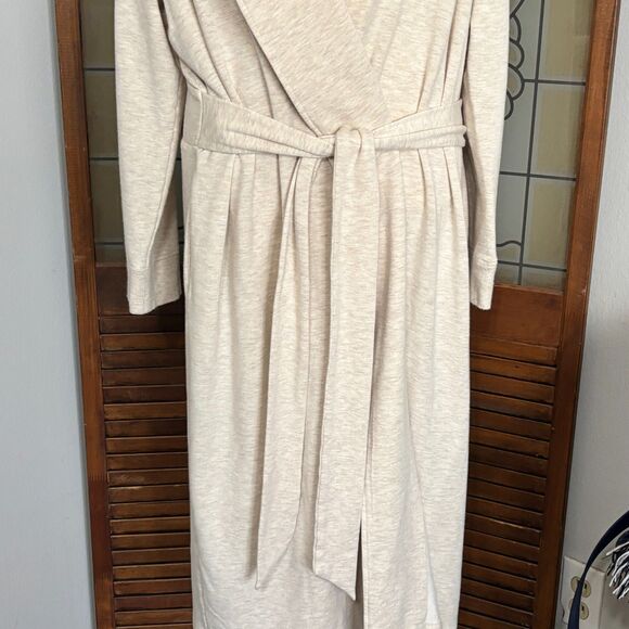 Soft Surroundings Belted Cozy Soft Midi Length Bath Robe Cream Color Size XL - Picture 9 of 15
